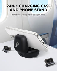 Soundcore P40i estuche abierto que destaca carga prolongada