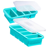 Souper Cubes frontal del pack aqua mostrando moldes y tapas, organización rápida