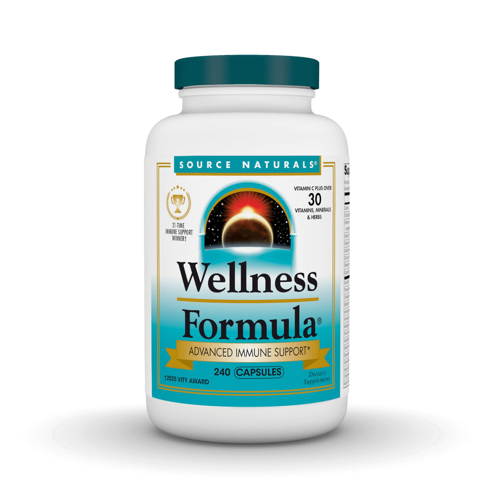 Source Naturals front packaging showing 240-capsule bottle and benefits