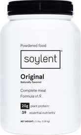 Soylent empaque frontal mostrando sabor cereal y beneficio nutricional