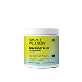 Sparkle Wellness envase frontal que muestra el producto y beneficios principales