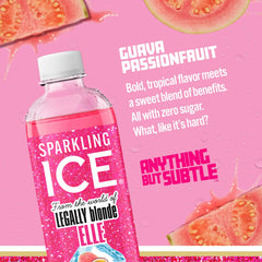 Sparkling Ice etiqueta con vitaminas e ingredientes naturales para elecciones informadas