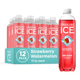 Sparkling Ice frente pack de 12 mostrando botellas y ahorro