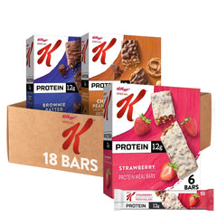 Kellogg's Special K paquete frontal mostrando las tres variedades y conveniencia
