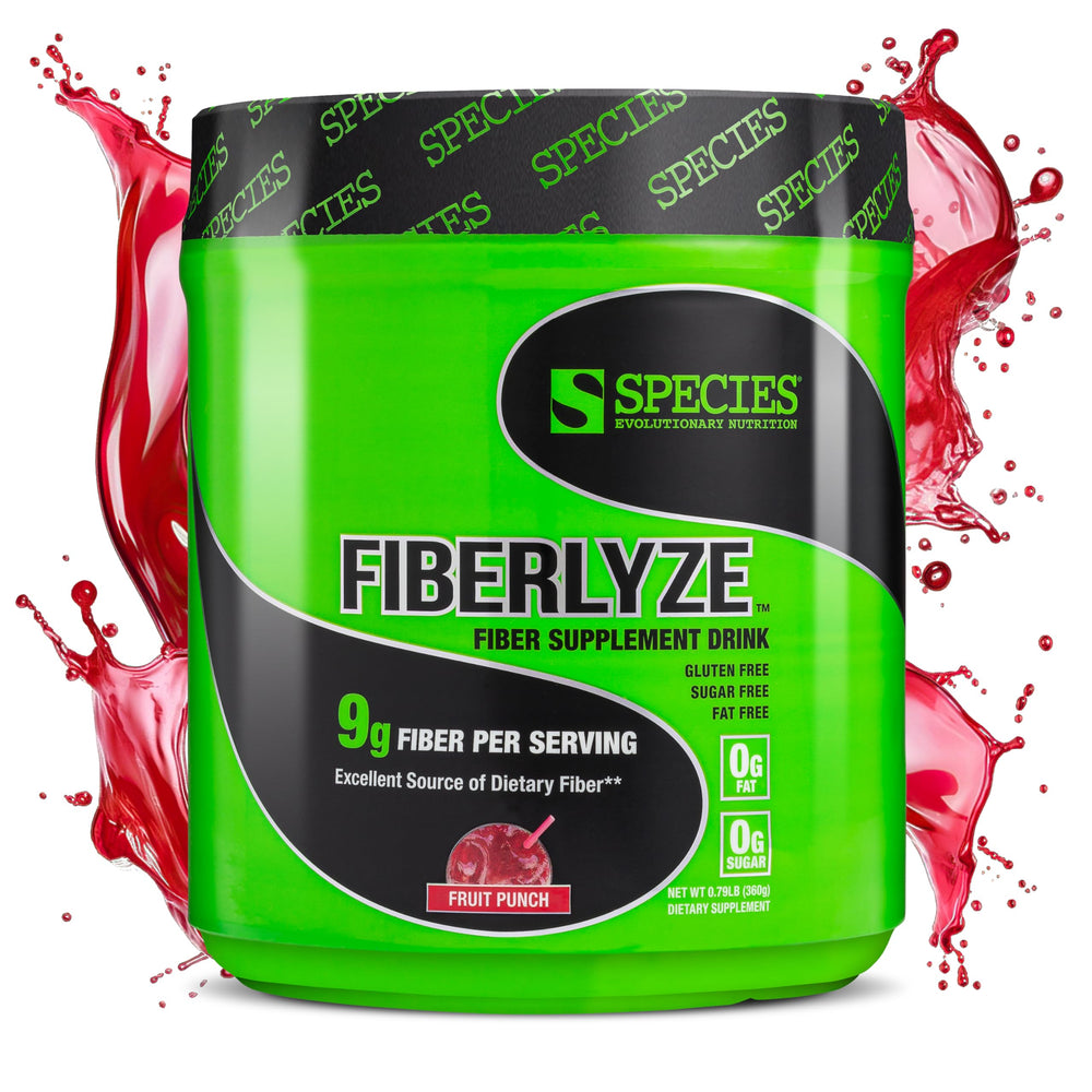 Species Nutrition empaque frontal Fruit Punch mostrando etiqueta y porciones