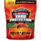 Spectracide empaque frontal mostrando granulado y protección de césped