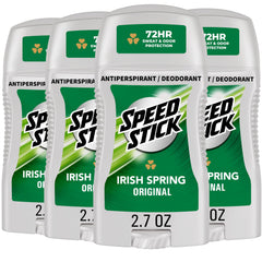 Speed Stick vista frontal del pack de cuatro, conveniencia y ahorro