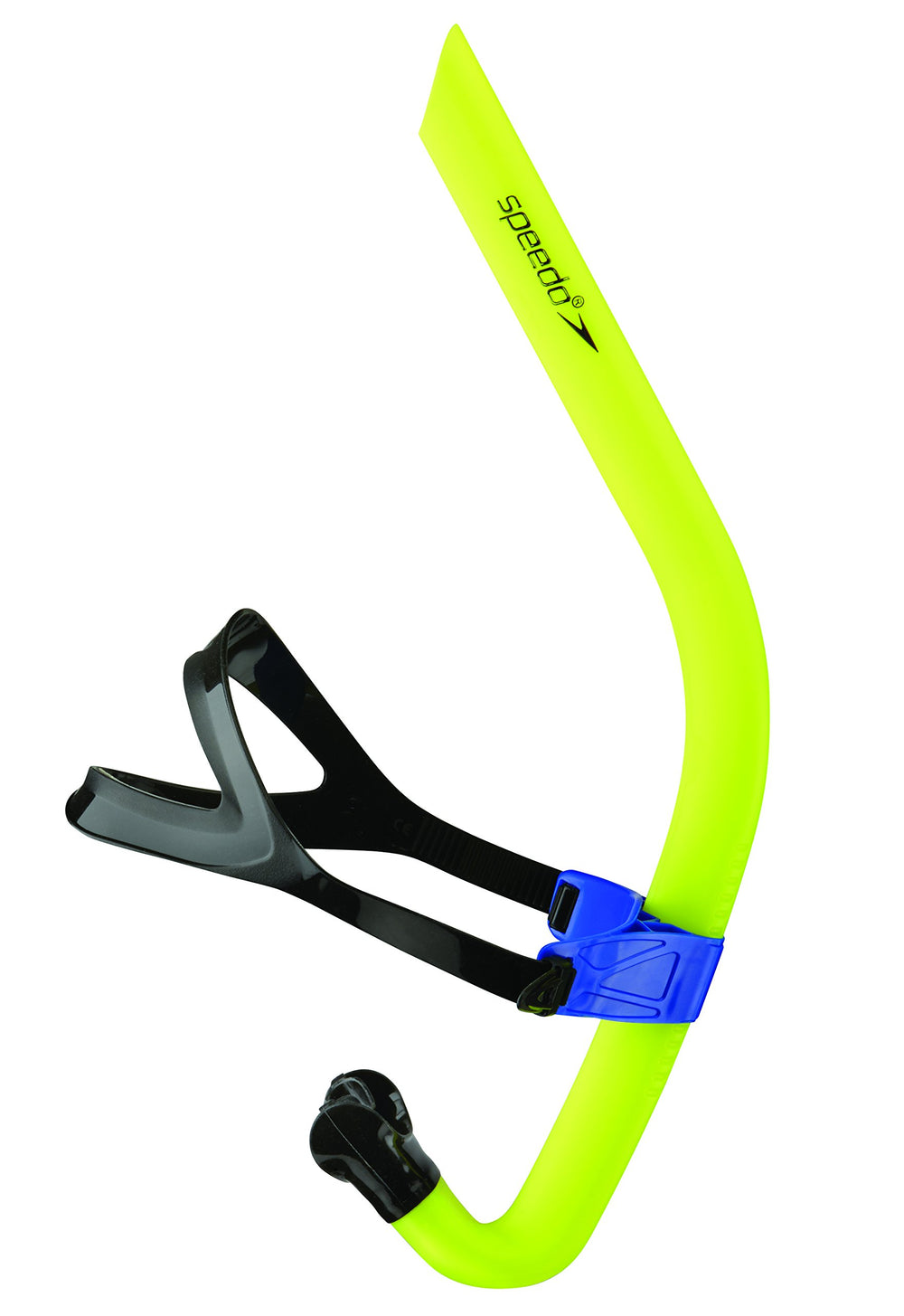 Speedo vista frontal del snorkel con forma hidrodinámica y menor resistencia