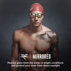 Speedo Vanquisher 2.0 side profile displaying low-profile fit and hydrodynamic benefit
