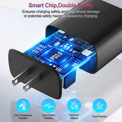 SpeedScope cargador junto a un móvil para comparar tamaño y facilidad de transporte