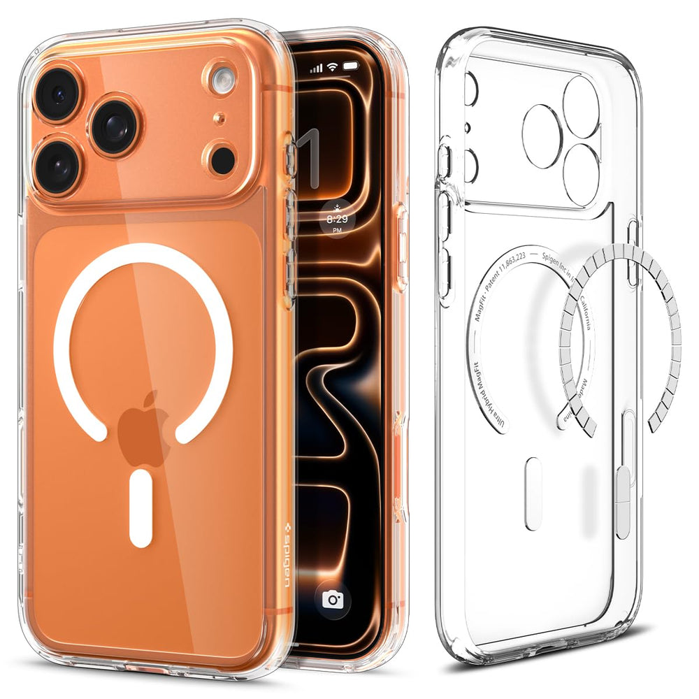 Spigen funda Ultra Hybrid MagFit frontal mostrando claridad y protección