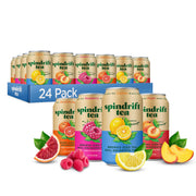 Spindrift front packaging variety pack showing cans and labels for quick grab
