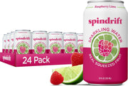 Spindrift lata frontal Raspberry Lime mostrando diseño y frescura