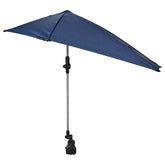 Sport-Brella front view of Midnight Blue Versa-Brella showing compact design and shade