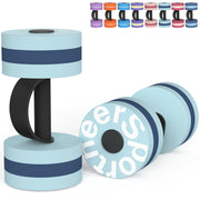 Sportneer front view of water dumbbells showing compact design and portability