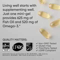 Sports Research aceite de Alaska Pollock en botella ilustrativa — origen salvaje y limpio