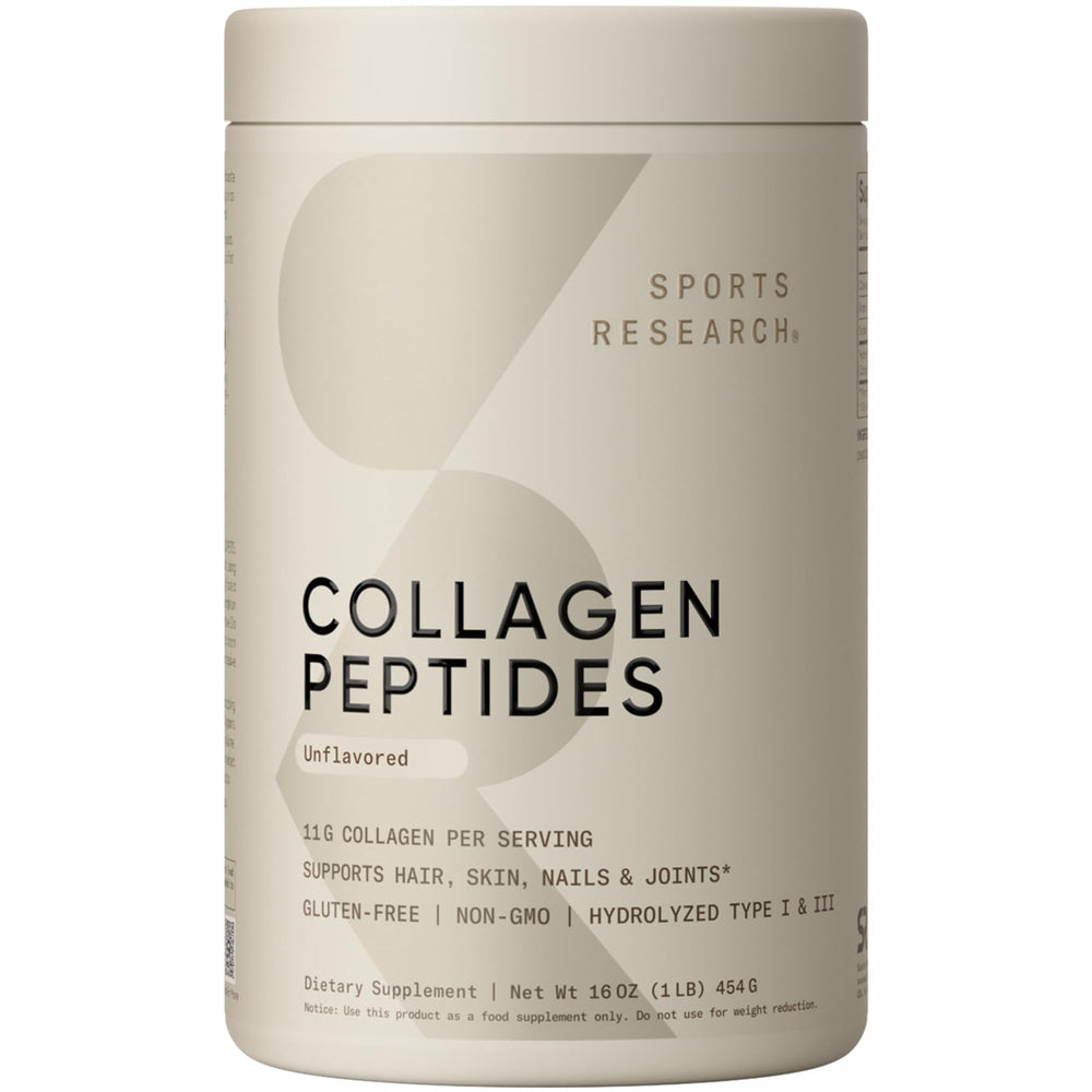 Sports Research front packaging showing product and benefits for daily wellness