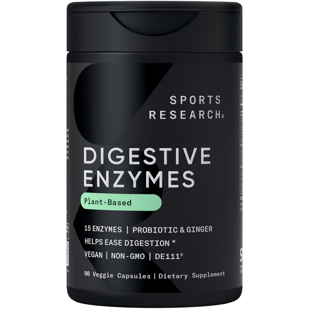 Sports Research envase frontal mostrando 90 cápsulas y beneficios