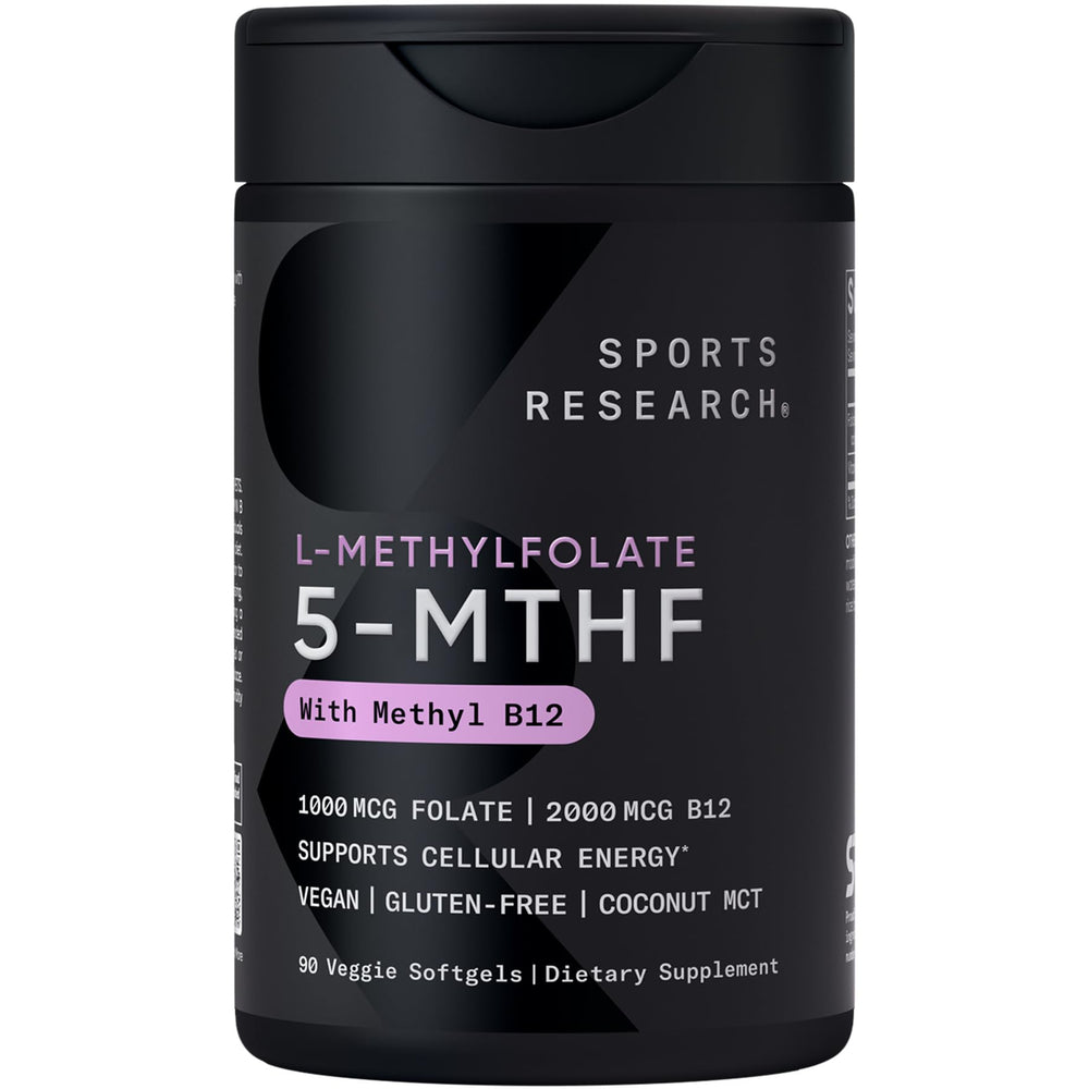 Sports Research frente del envase mostrando 90 plantgels y beneficios
