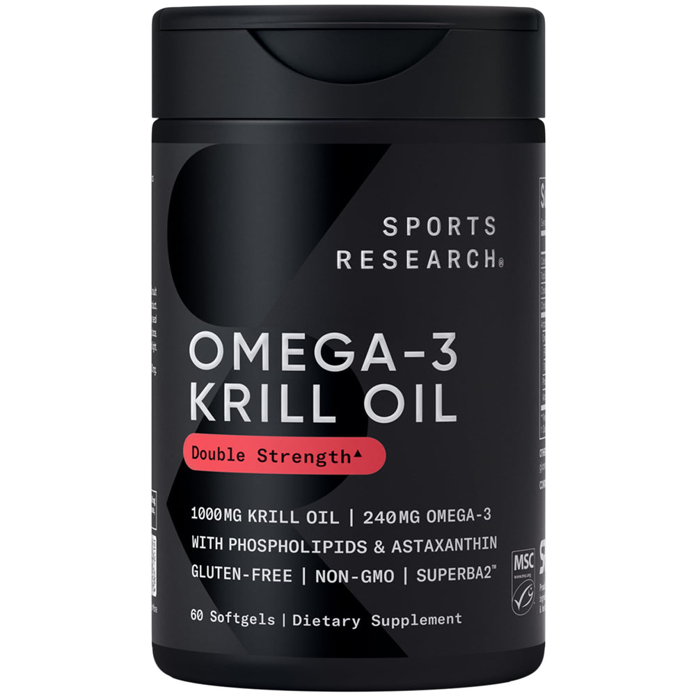 Sports Research frasco frontal mostrando 60 cápsulas y sello Superba2