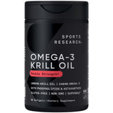 Sports Research frasco frontal mostrando 60 cápsulas y sello Superba2