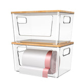 spospo front view with bamboo lid showing neat storage benefit