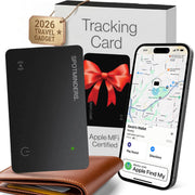 Spotminders front view of tracking card showing slim profile and branding benefit compact carry