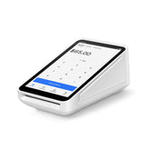 Square terminal front view showing touchscreen and card slot for fast checkout