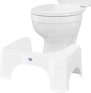 Squatty Potty 2.0 Base blanco vista frontal mostrando diseño compacto y discreto