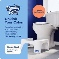 Detalle de textura del Squatty Potty que facilita limpieza y agarre