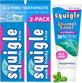 Squigle front packaging showing tube and peppermint branding for clear product ID and benefit