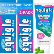 Squigle front packaging showing tube and peppermint branding for clear product ID and benefit