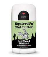 Squirrel's Nut Butter stick frontal mostrando envase compacto y práctico