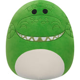 Squishmallows Rex vista frontal mostrando el diseño fiel y abrazable