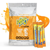 Sqwincher empaque frontal naranja mostrando 50 sobres y conveniencia