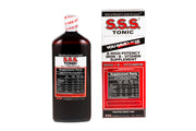 S.S.S. Tonic vista frontal botella 20 fl oz mostrando marca y diseño, fácil identificación