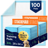 Stack Man paqute frontal mostrando 100 almohadillas y conveniencia