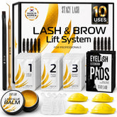 STACY LASH kit flatlay showing all components for convenient at-home salon results