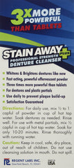 Stain Away Plus dentadura en vaso en remojo, elimina manchas y olores
