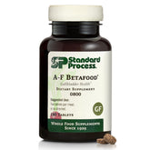Standard Process A-F Betafood front bottle shot showing product and count benefit