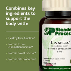 Ingredientes naturales asociados a Livaplex Standard Process mostrando origen vegetal