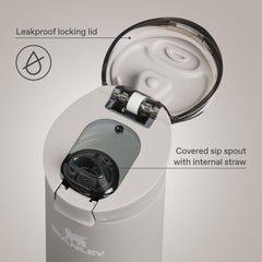STANLEY Flowstate covered spout protecting cleanliness and enabling quick sips