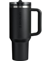 STANLEY front view of black 40 oz tumbler showing sleek profile and capacity