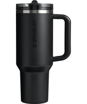 STANLEY front view of black 40 oz tumbler showing sleek profile and capacity