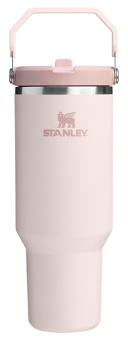 STANLEY IceFlow vista frontal Rose Quartz, capacidad 40 oz y diseño resistente