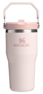 STANLEY IceFlow front view in Rose Quartz showing sleek reusable design and capacity