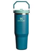 STANLEY IceFlow front view showing Coastal Teal finish and 30 oz capacity benefit