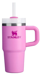 STANLEY Quencher H2.0 14 oz Peony vista frontal con acabado atractivo y fácil transporte