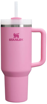 STANLEY frente del Quencher H2.0 Peony mostrando su color y tamaño