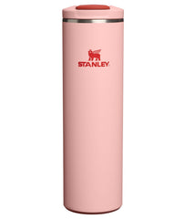 STANLEY vista frontal de la taza Transit FlipTop Peach Rose mantén bebida caliente y sin fugas
